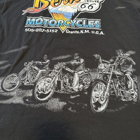 Vintage American Biker Call Of The Wild Wolf AOP Black T-Shirt Men’s Size XXL - Picture 10 of 11